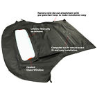 For Ford Mustang 2005-14 Convertible Soft Top W  Glass Window - Black Sailcloth