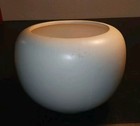 Vintage Mccoy Pottery Floraline Vase Usa 400 Beige White Mid Century Planter