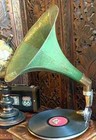 Halloween Vintage Style Embroidered Gramophone Record Player Working Gift