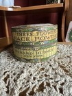 Richard Hudnut Three Flowers Vintage Face Powder Round Tin Box  New York