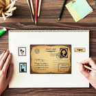 Globleland Postcard Border Edge Silicone Clear Stamp Postmark Transparent Silico
