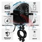 Waterproof Bluetooth Motorcycle Stereo Speaker Amp System Mp3 Audio Fm Radio Aux
