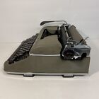 Vtg 1950s Green Olympia Sm3 Deluxe Typewriter   W case Working - Made In Germany
