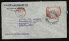 Brazil To Usa  1938 4 Examples All Red Meter Cover Rio De Janeiro To Boston