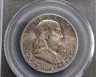 1958 Franklin Silver Half Dollar Pcgs Ms-65 Album Toner Ogh  Monster Toner 