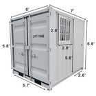 7ft Cubic Shipping Container   Lockable Door   Window   Portable Office   Storag
