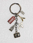New Coach Keychain Ring Bag Purse Tote Charms Travel Plane Eiffel Tower Luggage