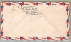 1946 Jerusalem Palestine Postal Stamps Air Mail Cover To Chicago Illinois Il Usa