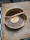 Bolga African Style Handmade Woven Basket 18  Across Used