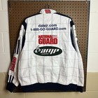 Vintage Nascar Jacket Mens Large White Blue 90s Y2k Racing Chase National Guard