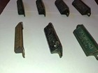 1 1  Vintage Hamilton Mfg Co  Cast Iron Drawer Pulls Letterpress Print Bin Pulls