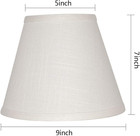 Barrel White Small Lamp Shade For Table Lamps Replacement  5x9x7 Inch fabric Clo