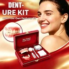 Silicone Dentures Kit Upper Lower False Teeth Set Instant Smile Too Premium