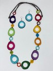 Handmade Tagua Nut Set Necklace And Earrings 