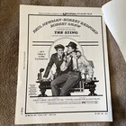 1973 The Sting Movie Original Pressbook W  Paul Newman - Robert Redford   Ex