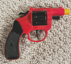 Vintage Ja-ru Toy Cap Gun Revolver Black   Red Plastic Cap Pistol Working