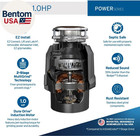 Power 1hp  1 Hp Garbage Disposal  Power Series Ez Connect Continuous Feed Food W