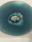 Sally De Paoli Mid-century Modern Enamel On Copper Bowl     Fish Motif  6    Signed