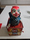 Vintage 1971 Mattel Jack N The Box Clown Tin Litho Music Box Metal Retro Works 