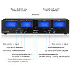 Four Analog Vu Meter 4-way Rca xlr Switcher Box Stereo Audio Selector Splitter