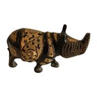 Etched Rhino Statue decoration Heavy Metal 
