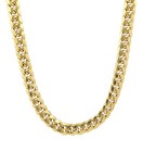 Real 14k Yellow Gold Chain Necklace 22  Royal Miami Cuban Link 7mm Mens Box Lock