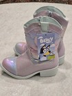 Bluey Toddler Girl Cowgirl Boots Size 8 Faux Leather Bingo Disney Birthday Party