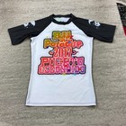 Inverted Gear Rash Guard Gi Shirt Large White Black Fighting Jiu Jitsu Bjj Mma