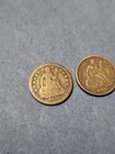 Seated Liberty Dime Lot 1858 1861 And 1876cc Cool Mixed Lot Cc