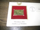 1985 Christmas Traditions Chrysanthemums Gold Golden Replica Cover Stamp