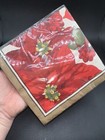 Vtg Hallmark Paper Napkins Christmas Poinsettia Party Express 16 Ea 32 Total