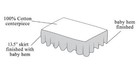 American Baby Company 100  Natural Cotton Percale Ruffled Crib Skirt  White 