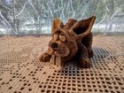 Vintage Hand Carved Wood Rabbit Whimsical Bucktooth Bunny