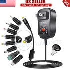 2pcs 12w 3v-12v Us Universal Ac Adapter Dc Power Supply Wall Charger Cord Us