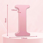 6 Inch Pink Wood Letters Unfinished Wooden Letters For Wall Maga Decorative Stan