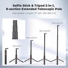 K f Concept 2-in-1 Action Camera Invisible Selfie Stick Tripod For Insta360 Dji
