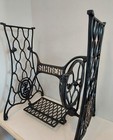 Vintage Singer Sewing Machine Treadle Base Antique Cast Iron Legs Table Restored