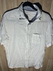 Panama Jack Men   s Large Lot Of 3 Linen Short Sleeve Shirts Blue Green White