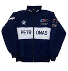 Adults F1 Team Racing Cotton Racing Padded Zip New Embroidery Jacket Black 