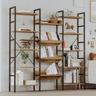 Bookshelf  Bookshelves And Bookcases  Triple Wide 5 Tiers Book Shelf With Baffle