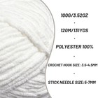 3 Packs Plush Chenille Chunky Crochet Yarn - Soft Baby Velour For Crocheting