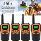 4 Pack Long Range 100 Mile Walkie Talkie Two Way Radio Charge Headset Waterproof