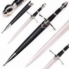 14  Medieval Dagger Short Sword Knife With Black Scabbard