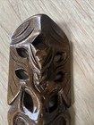 Vintage Hand Carved Solid Wood Tribal Tiki Mask Hawaiian Pacific Culture