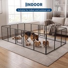 23  31  39  Dog Playpen 6 8 12 16 Panels Dog Pen Kennel Fence Outdoor Indoor