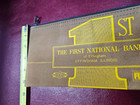 Vintage First National Bank Effingham Illinois Deposit Coin Money Bag Zipper