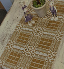 New Primitive Table Runner Mustard Cream Normandy 32 x14  Farmhouse Cotton Cover