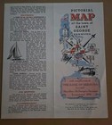 Vintage Pictorial Map  The Town Of Saint George Bermuda Bank Of Bermuda Folding