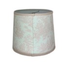 Albert Estate Ltd  Light Baby Pink Toile Drum Lamp Shade With Pink Trim  16 