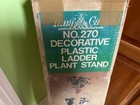 Vintage New Old Stock Mid Century Modern Plastic Decorative Ladder Plant Stand